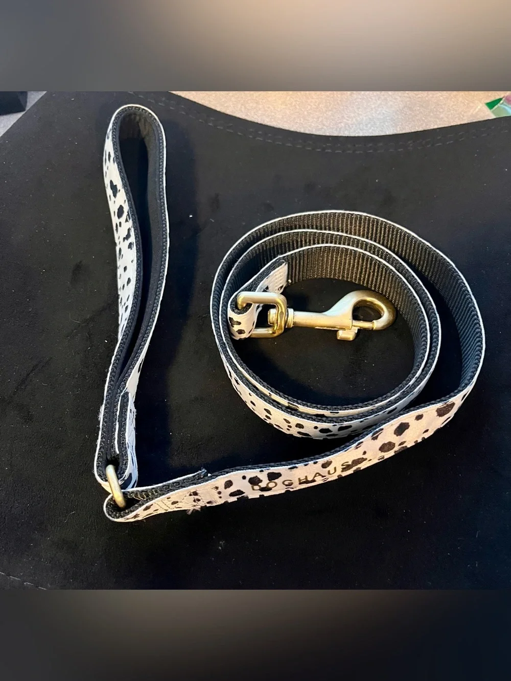 DOGHAUS Dalmatian Spot Print Heavy Duty Dog Leash Size: Medium